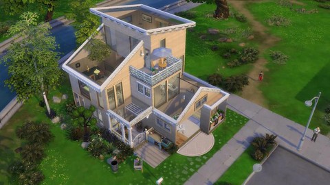 模拟人生4怎么安屋顶[图1]